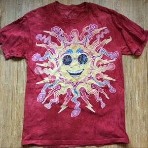 *SOLD* Dolls Kill Red Tie Dye Sunshine Tee Shirt